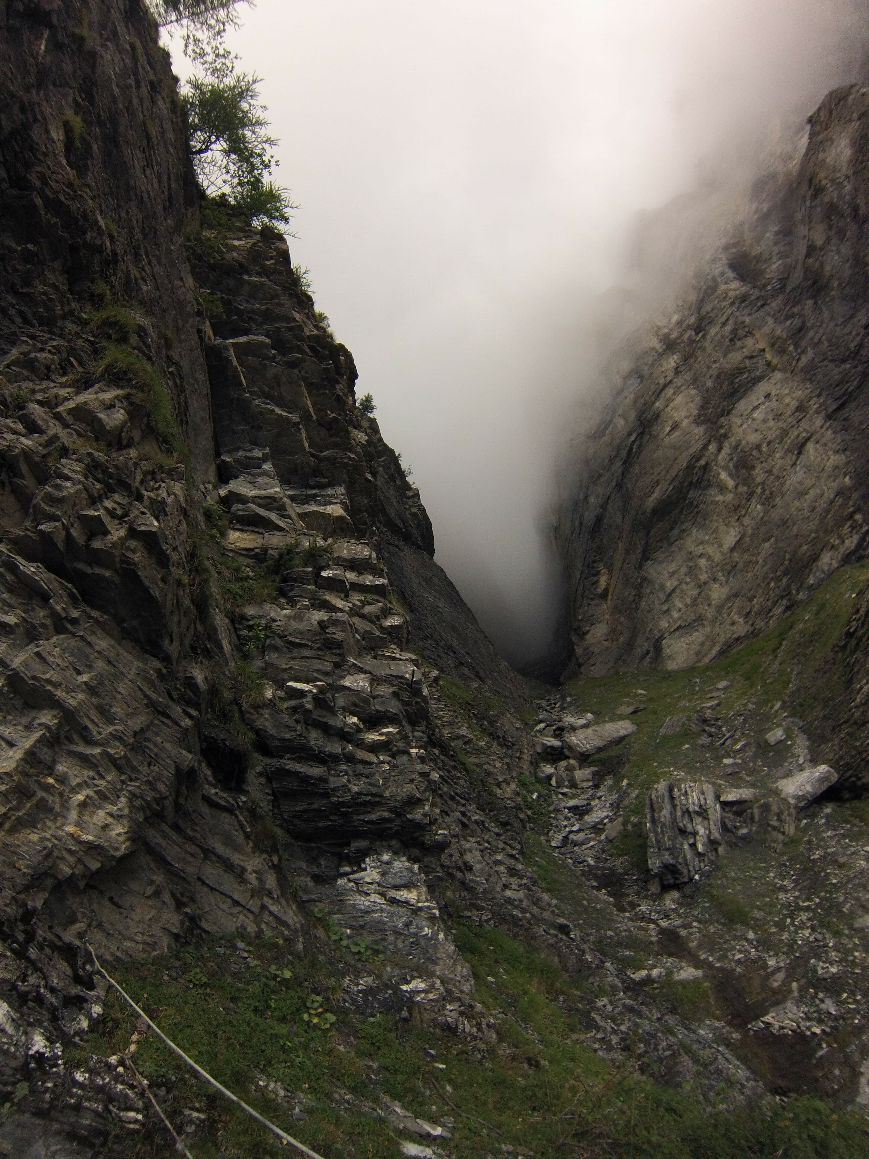 When there's no way out, Swiss trail builders just go... up.