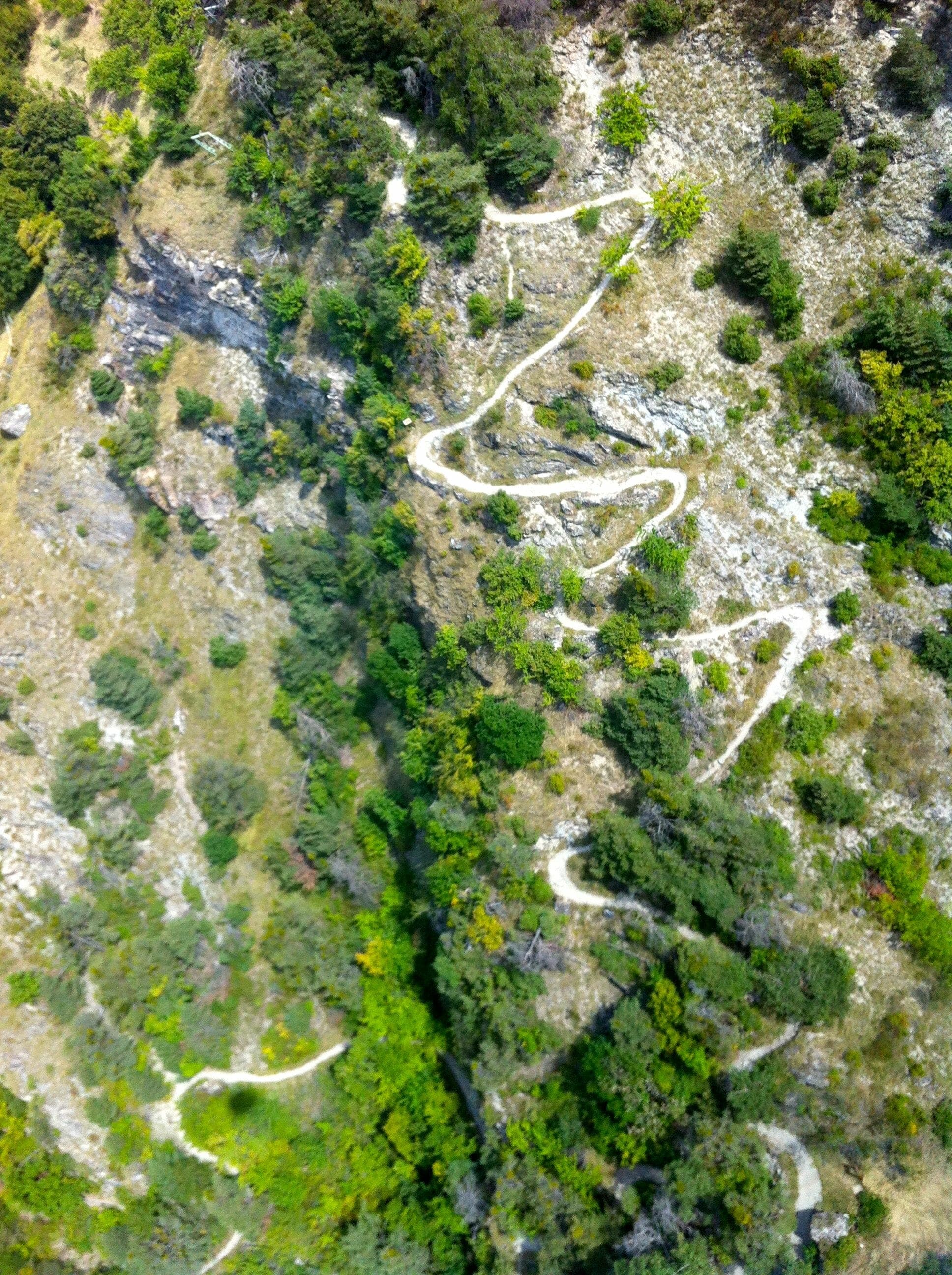 The race course, as seen from the tram. Head down, grind it out!