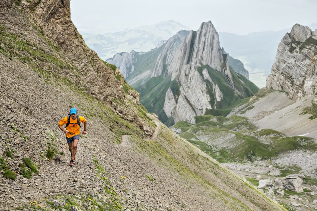 Trail running in the Alpstein, Switzerland