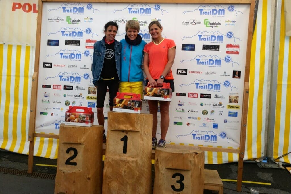 Adidas Ultra team member Connie Gardner on the podium.