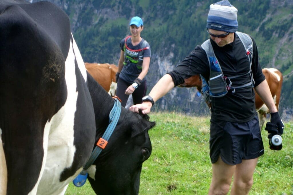 Taking a break to say hi to some locals. (Photo by Doug Mayer.)