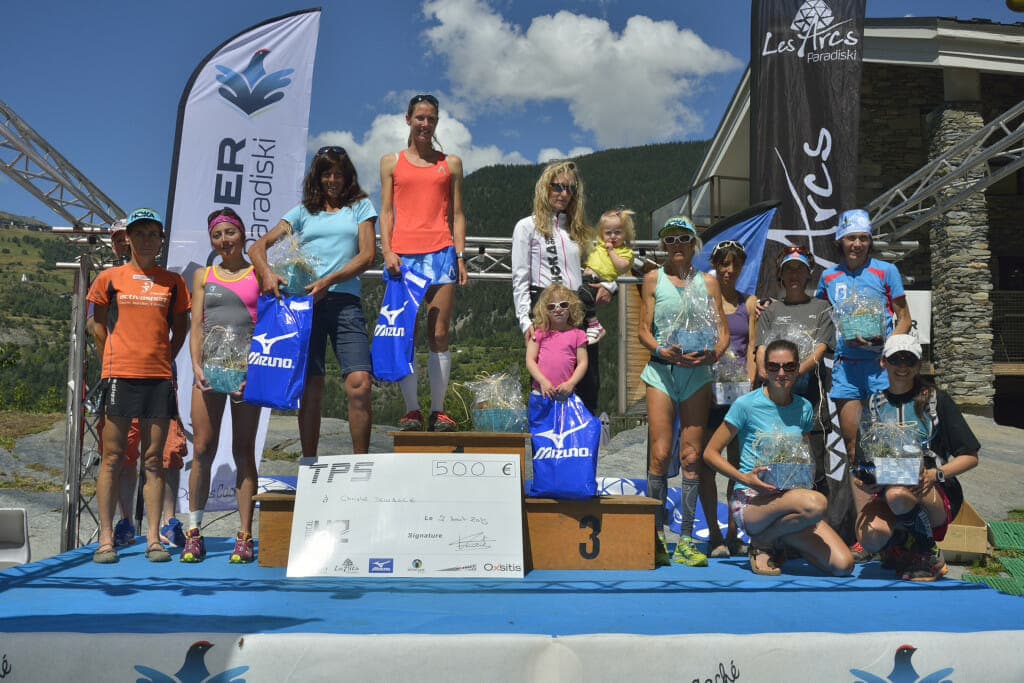 Both men's and women's podium featured some of the best trail runners in the country. Race ambassador and Adidas team member Christel Dewalle won for the women in a time of 1:35:20. Photo courtesy of Eric Lamugniere.