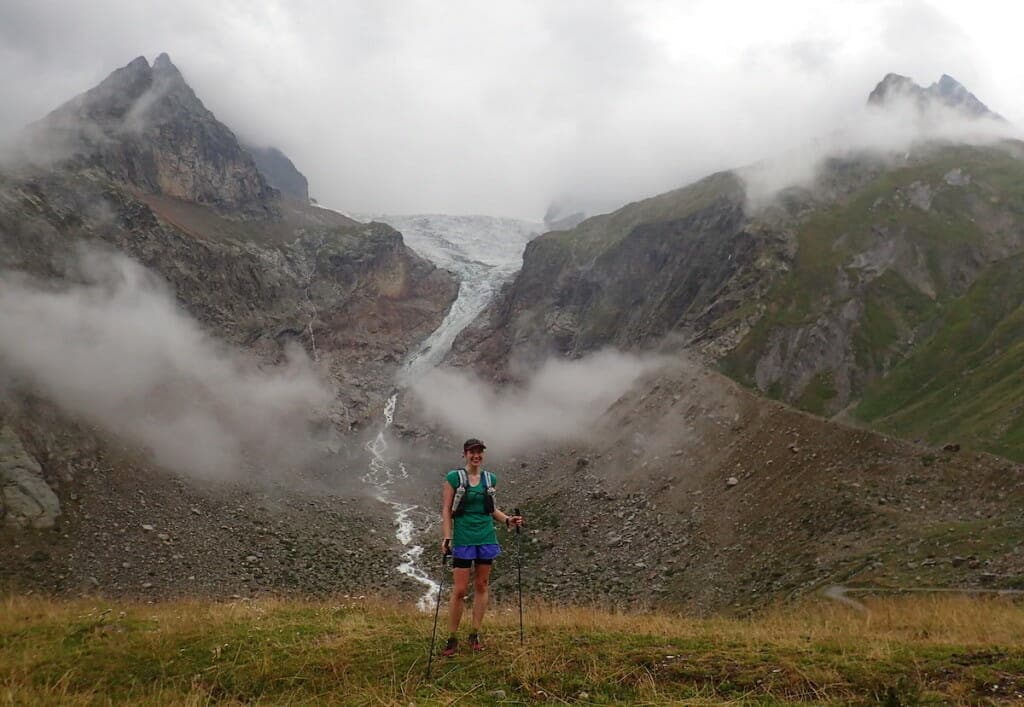 The author practicing the art of conformity in the Alps.