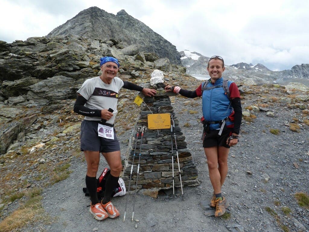 Taking a break at Haut Pas, on the Tor des Géants. 