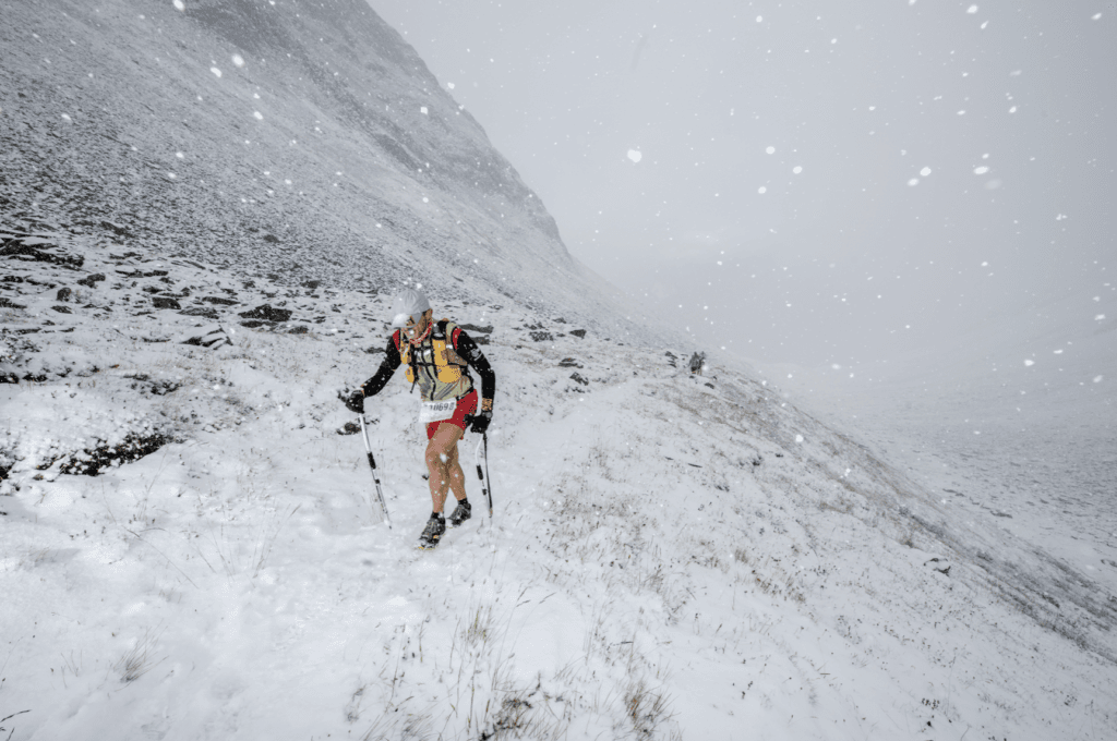 At Col Arp, Tor participants tackled snow on their first day.