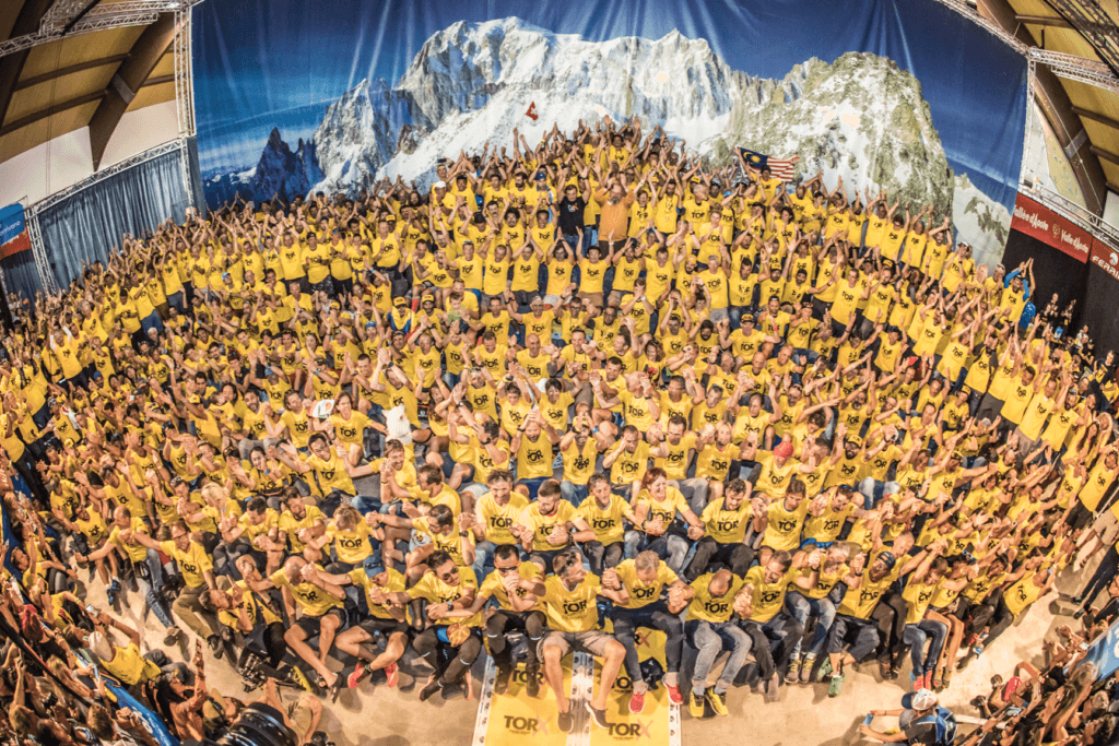 2019 Tor finishers take part in their group photo on the Sunday after the race.