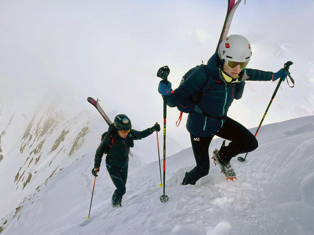 Jess and Jim skimo training