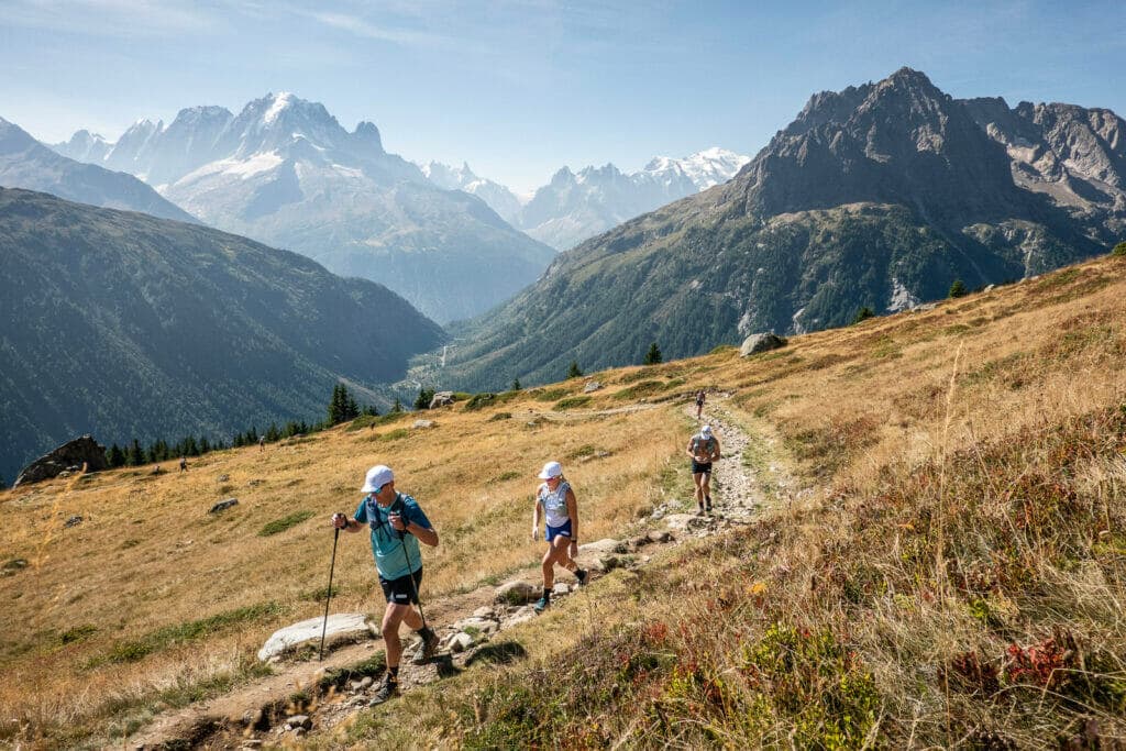 Exploring trails near Loriaz above Chamonix