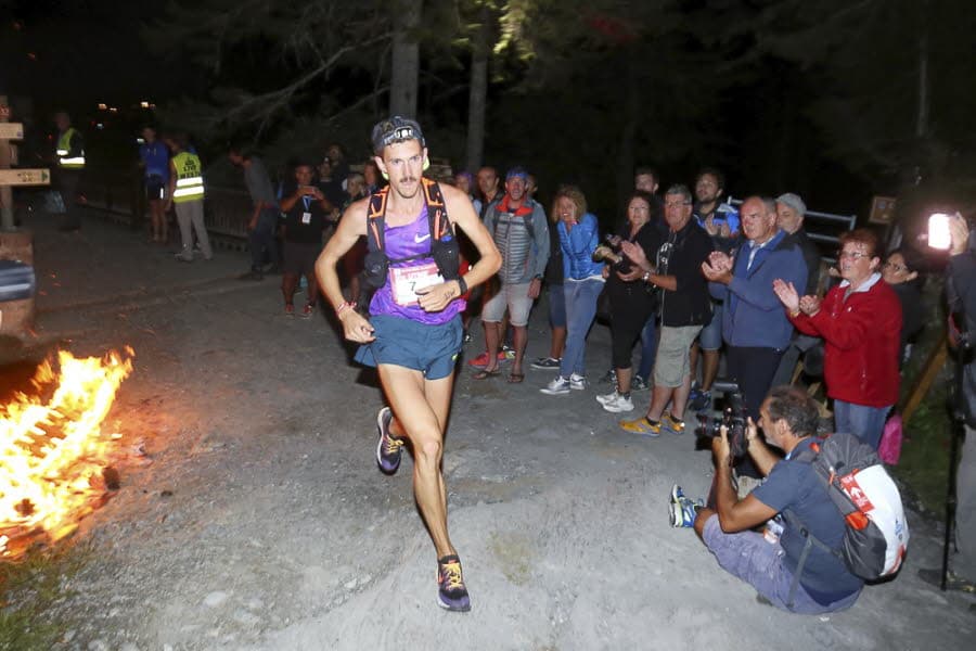 A very focussed David Laney on the move during UTMB®. 