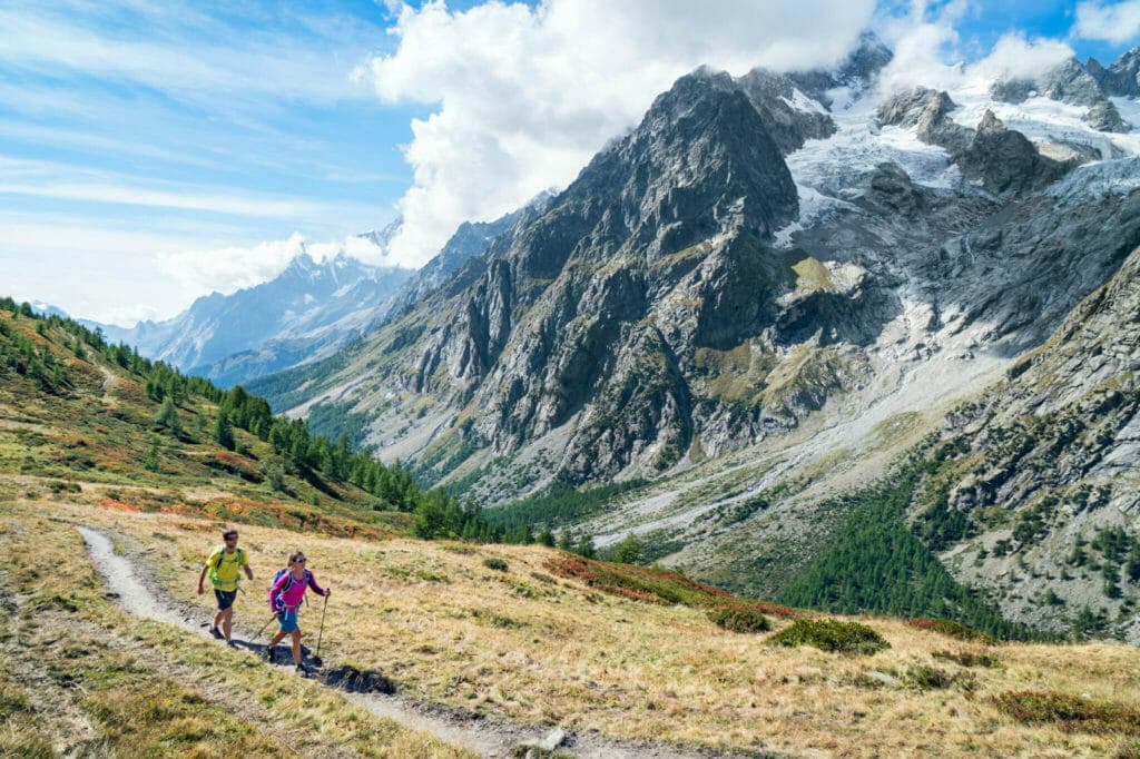 views of the Mont Blanc Massif Courmayeur