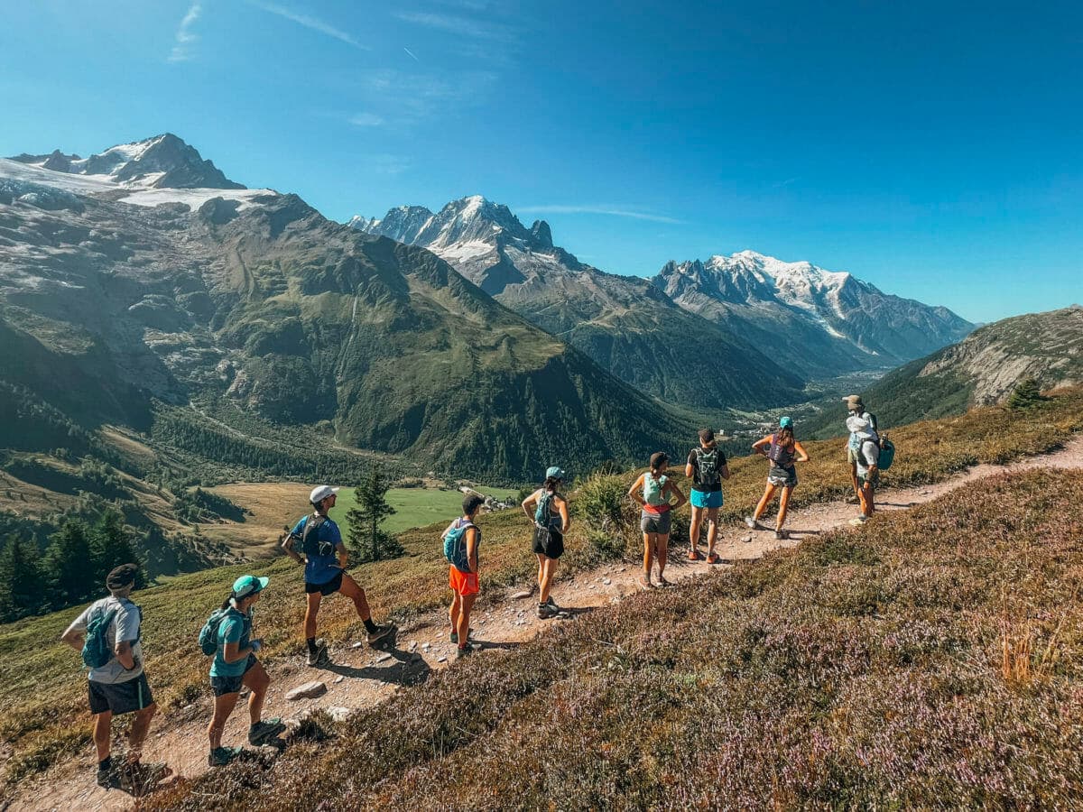 View toward Mont Blanc on TMB