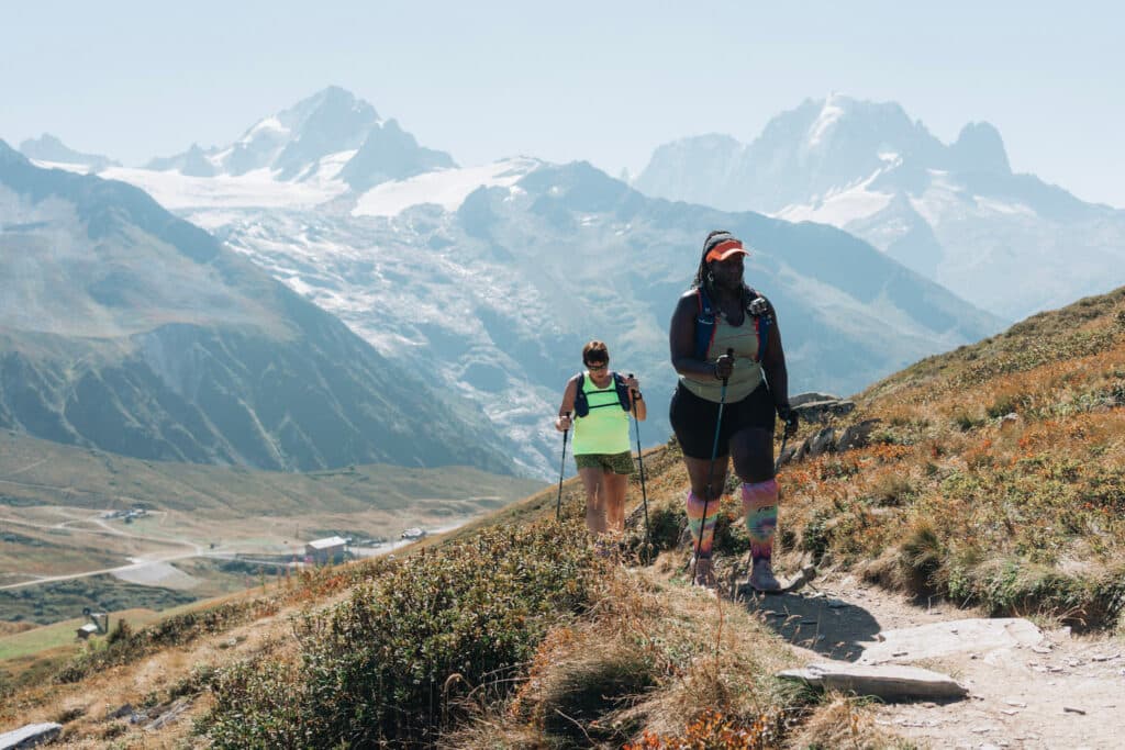 The trails high above the Chamonix valley.