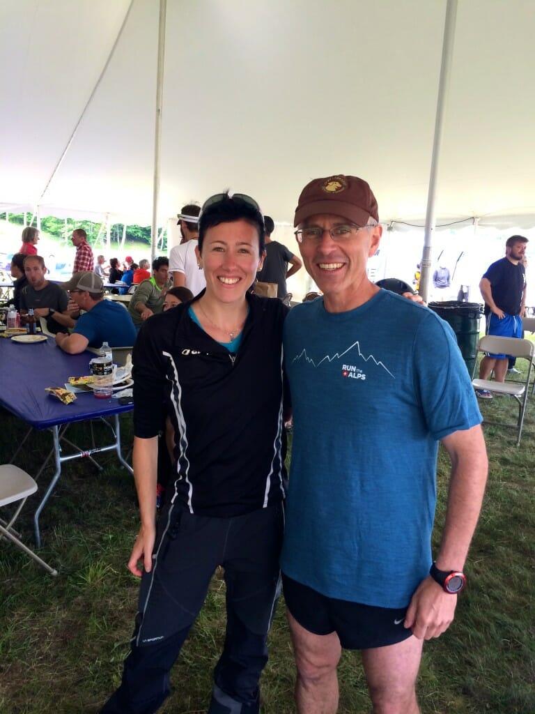 Run the Alps visited with Valentina Belotti, past world record holder in the Vertical Kilometer, at the Mount Washington Road Race. We're certain the shirt did it!