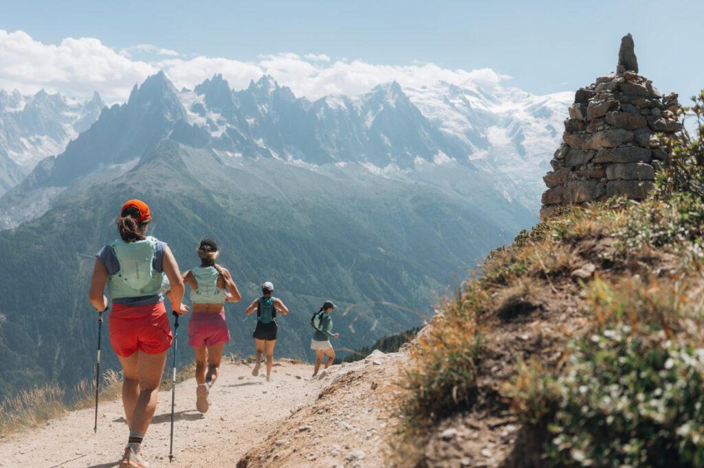 On the trail during our "Run Fast, Eat Slow Women’s Retreat with Elyse Kopecky" in Chamonix.