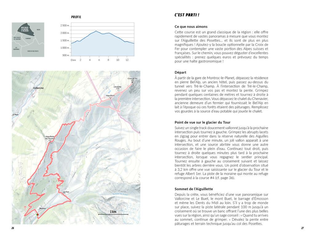 chamonix mont blanc trail running guidebook in French