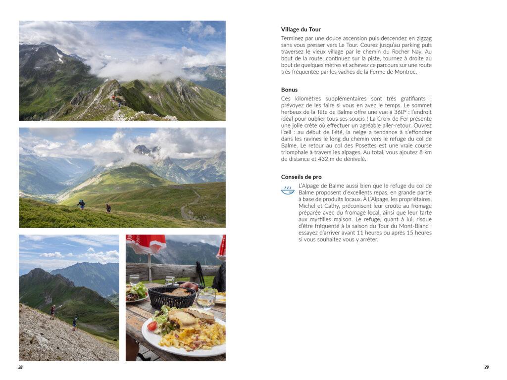 Chamonix Mont Blanc trail running inside pages guidebook