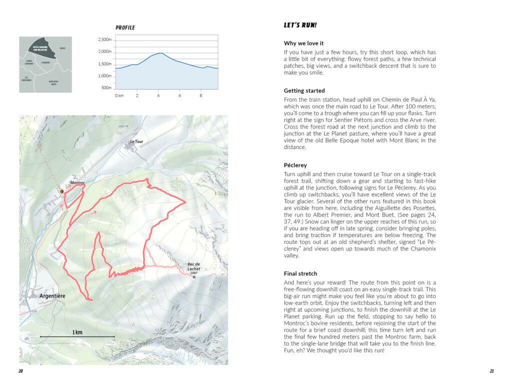 sample run around chamonix mont blanc