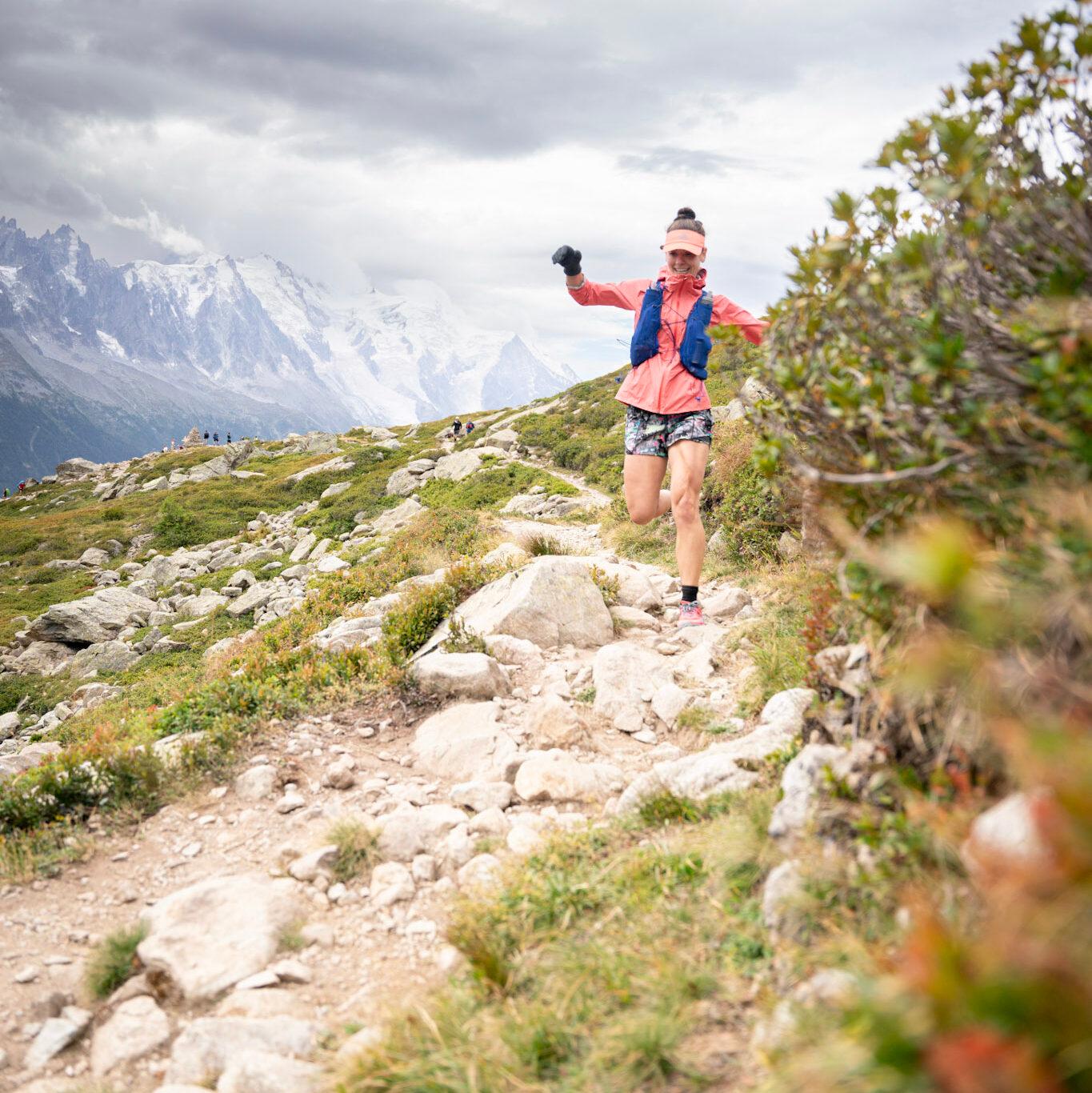 downhill runner in fall