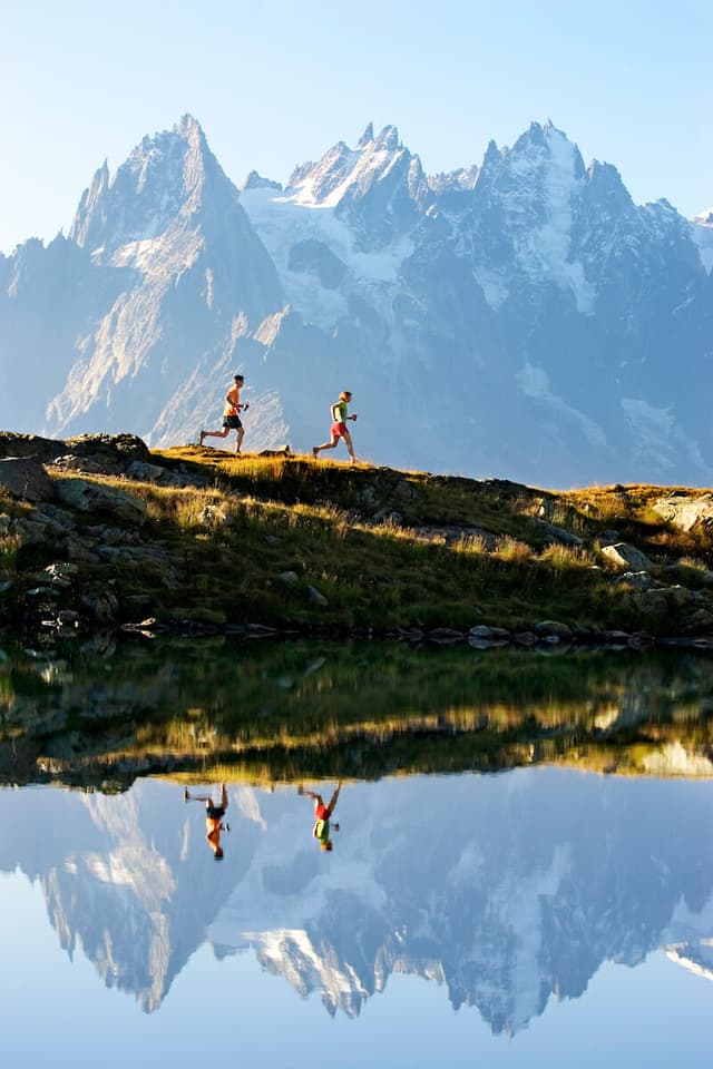 trail running above chamonix France