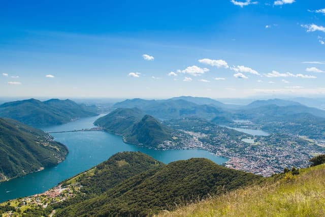 Lugano seen from Monte Boglia