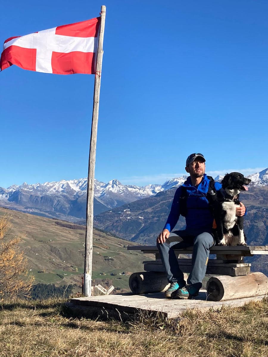 Run the Alps Guide David Williams taking a break in the French Savoie Alps (Courtesy Photo).