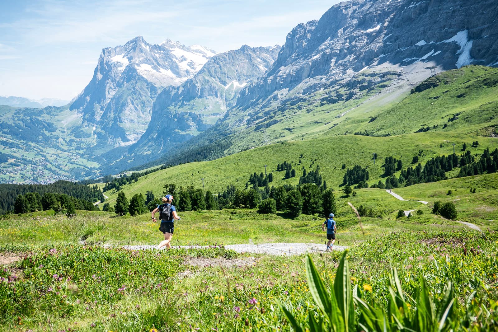 running downhill above Grindelwald