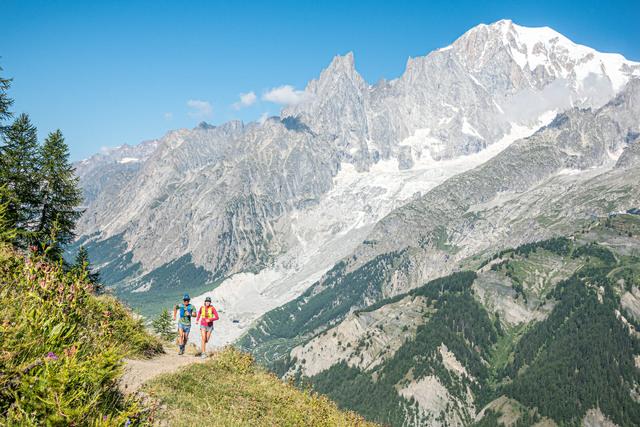 Trail running in Courmayeur, Italy