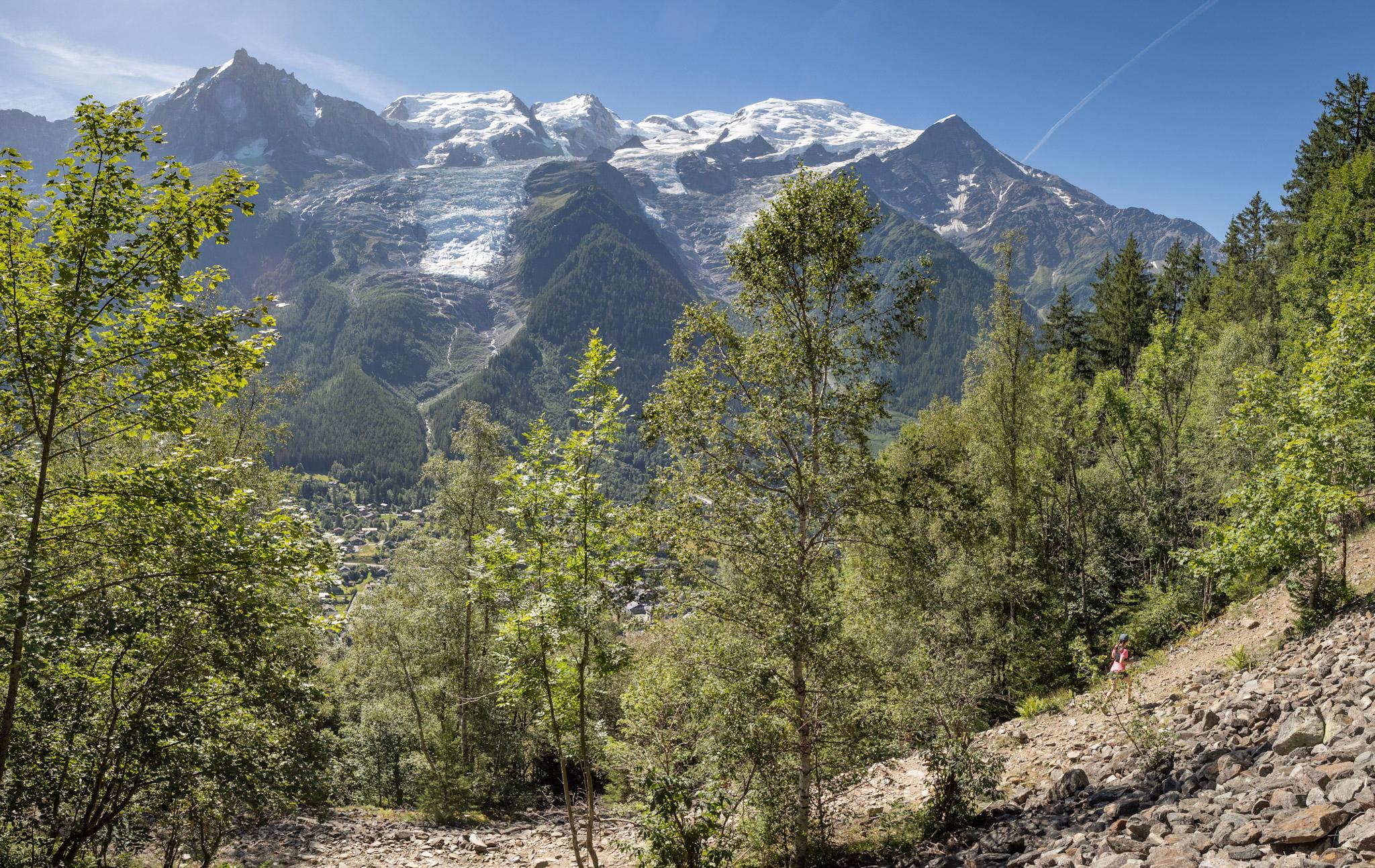 Landscape of Mont Blanc above the Chamonix valley