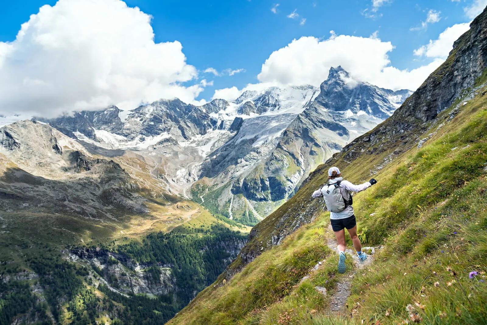 Runner in the Alps