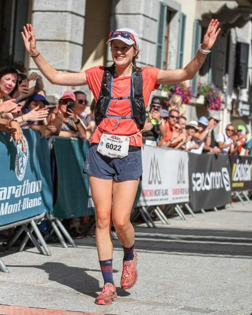 Katie crossing finishline