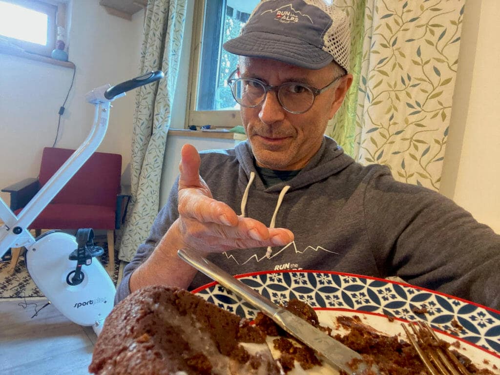 Doug having finished VK Brownie during Covid confinement