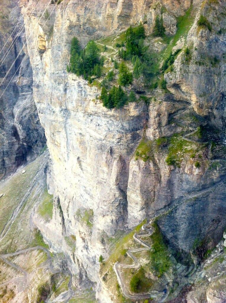 Would you believe it, if someone told you a trail went directly up this cliff? I didn’t think so. But... look closely!