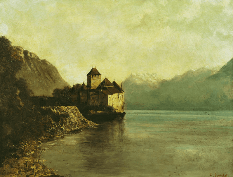 One of Europe's most famous paintings features the Dents du Midi strategically positioned in the center background, beyond Lake Geneva.