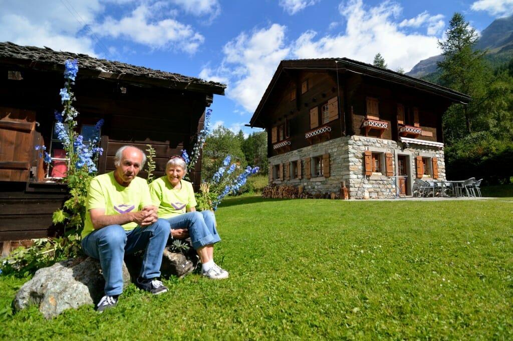 Sierre-Zinal founder and longtime Race Director Jean-Claude Pont, at home in Zinal with his wife, Christine.