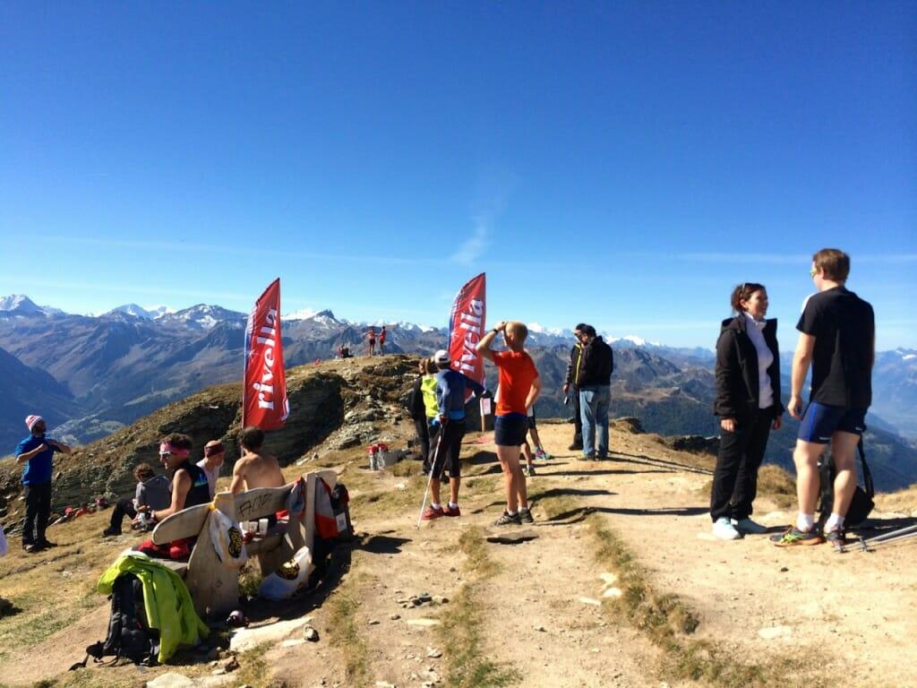 The high-elevation finish of the double KM, atop L'illhorn features stunning views of the Valais and Bernese Oberland Alps.