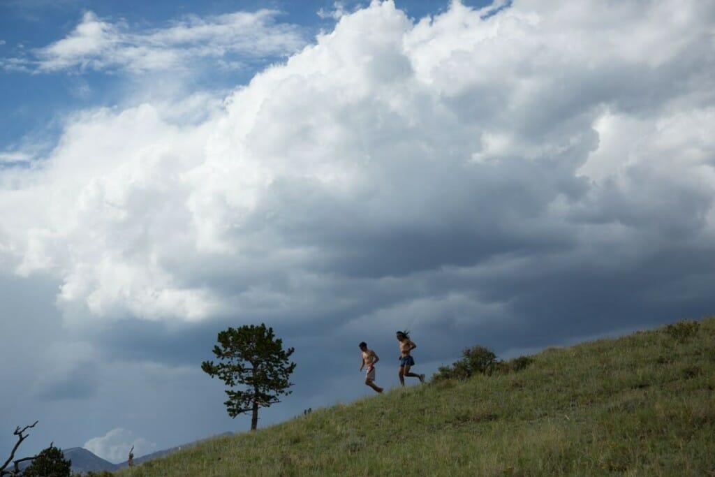 Running with Kilian. (Photo courtesy of Seb Montaz-Rosset.)