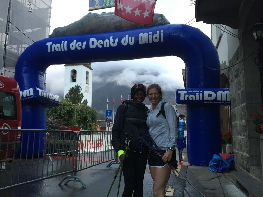 Run the Alps' Karen and Delicia battled snow over a high pass to finish the 2015 Trails des Dents du Midi.