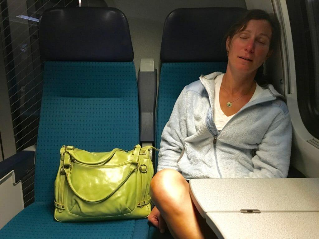 Relaxing can even mean catching up on your sleep-- just set a timer on your phone to wake you a few minutes before you need to change trains. 