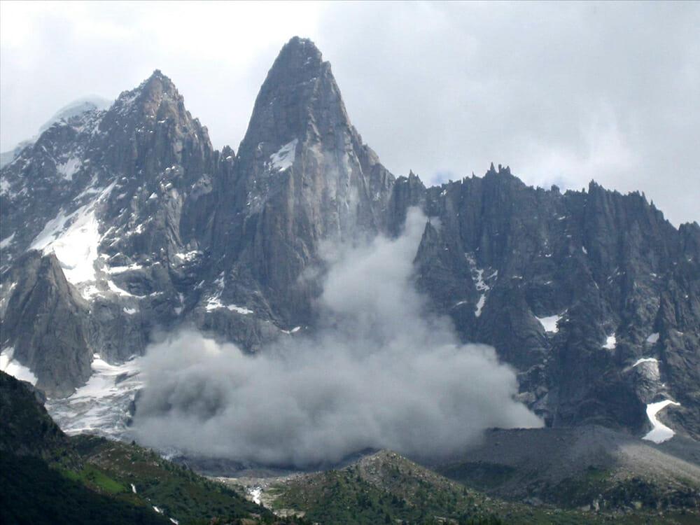 Collapse of the West Face of the Dru, Chamonix in June 2015