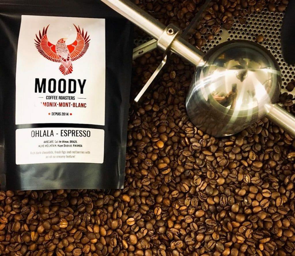 Moody coffee, freshly roasted in Chamonix, Holiday gift ideas 