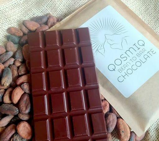 Qosmiq chocolate, hand-made by Run the Alps guide Grant Fulton in Chamonix Valley