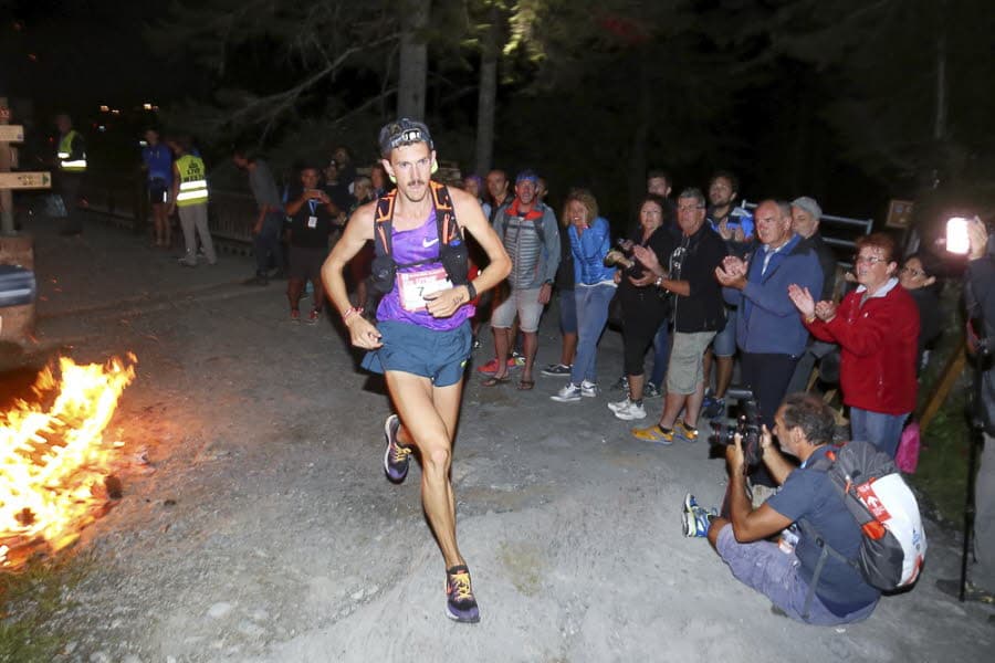 A very focussed David Laney on the move during UTMB®.