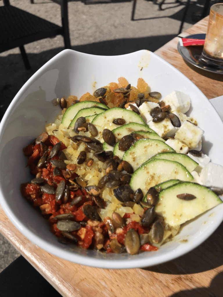 L'Atelier has one of the best quinoa bowls we've ever eaten. We highly recommend it for a healthy lunch!