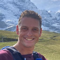 Maarten Hendriks, Run the Alps Bernese Oberland Manager, in front of the Eiger