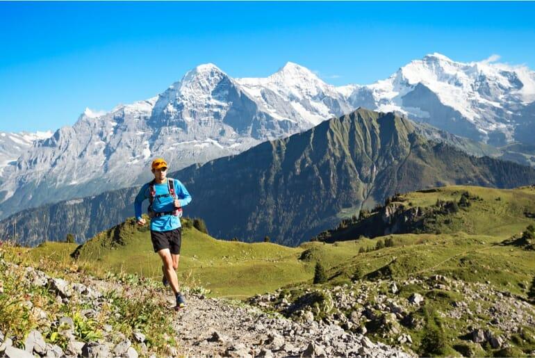 Run the Alps' Thom Fresneau cruises through the high country of the Berner Oberland.