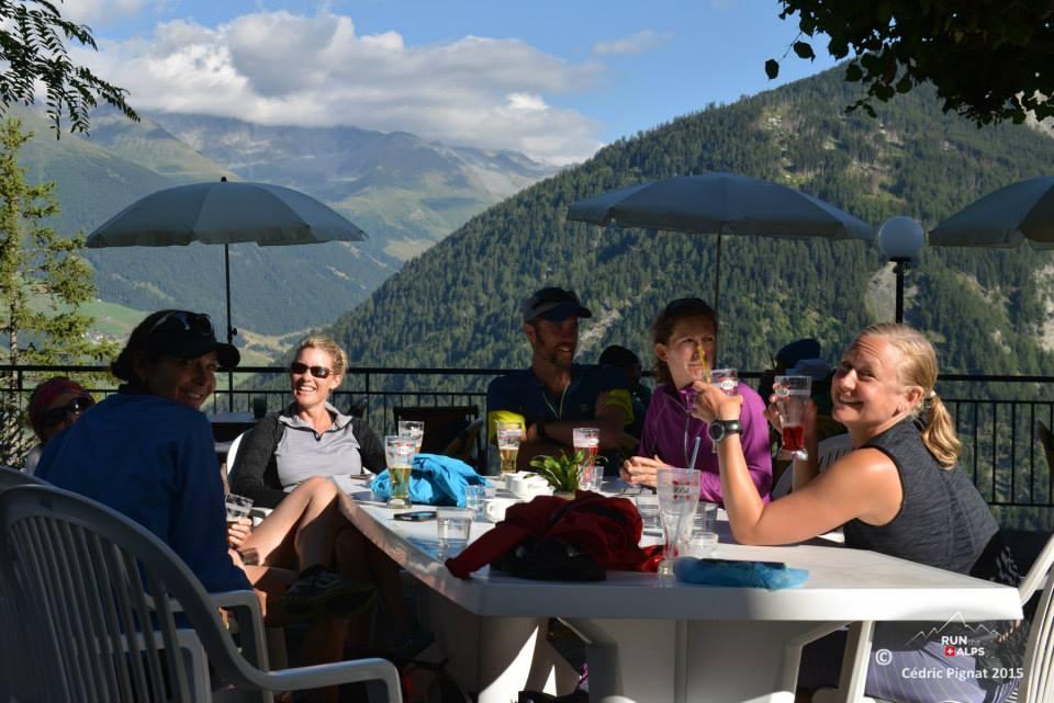 And after the run... the food. Hanging out in Champex, Switzerland, after a long run on the course of the UTMB.