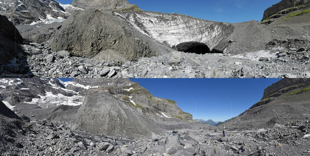 Gamchi glacier in swiss alps