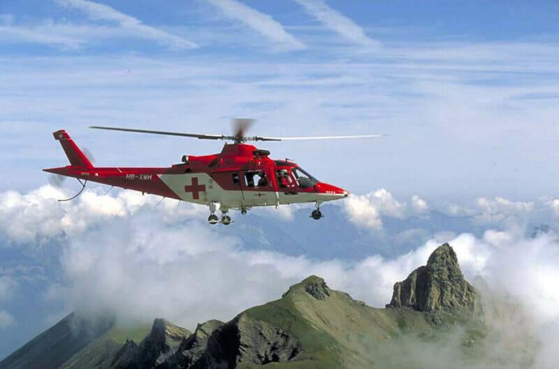 Switzerland's Rega helicopter mountain rescue