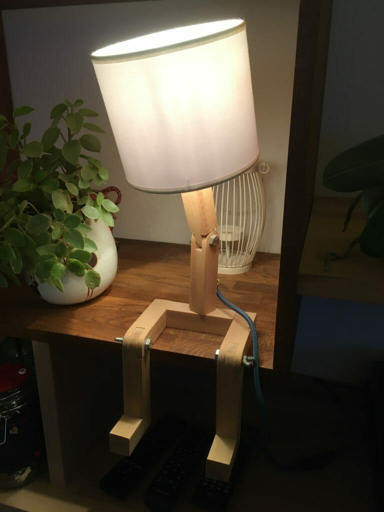 A lamp with Bruno woodwork