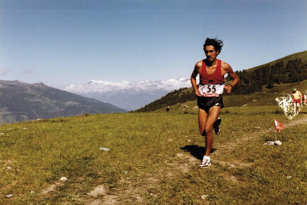 Pablo Vigil racing in the Alps